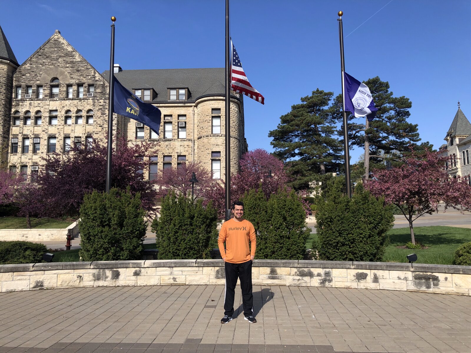 In front of Anderson Hall, Kansas State University